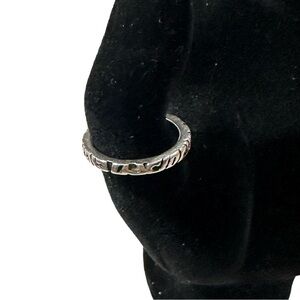 Designer Silpada Bali Style Scroll Design Sterling Silver Band Ring Size 6.75